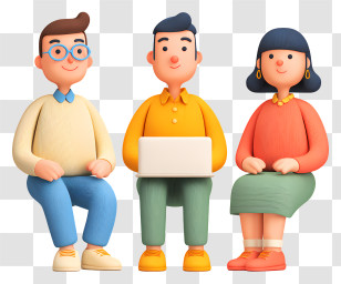 Sharing Team Knowledge Online - Casual Group Of People In Meeting Transparent PNG