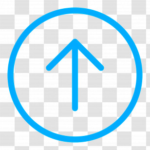 Blue Arrow - Blue Circle With Upward Arrow For Progress Representation Transparent PNG