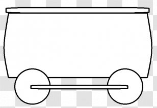 Train Passenger Car Rail Transport Railroad Clip Art - Black And White - Pictures Transparent PNG
