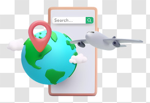 Travel - Travel Concept With Globe And Airplane Transparent PNG