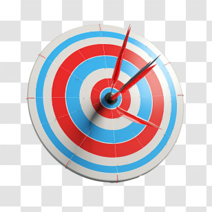 Target - Target With Darts Hitting Bullseye Transparent PNG