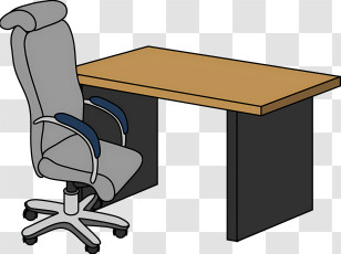 Office Chair - Office Chair And Desk Transparent PNG