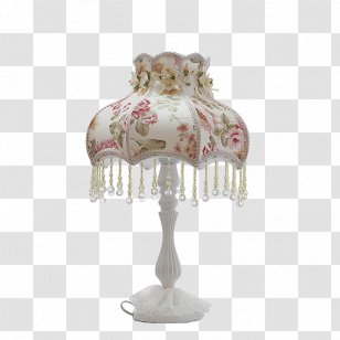 Table Nightstand Lampshade Light Fixture - Lantern - Fabric Flowers Lamp Transparent PNG