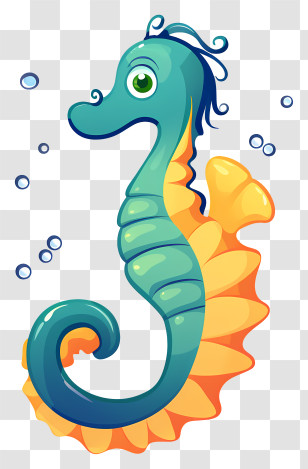 Sea Horse - Cartoon Seahorse Illustration Transparent PNG