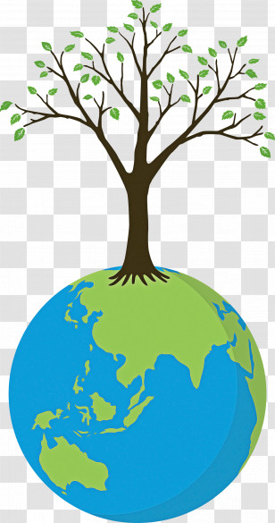 Earth Tree Go Green Transparent PNG