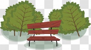 Park Bench - Landscape - Vector Painted Benches Transparent PNG