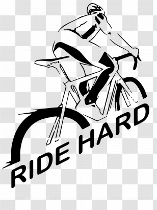 T-shirt Hoodie Sweater Cycling - Black And White - Cyclist Front Transparent PNG