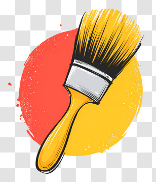 Brush Icon - Paintbrush With Colors For Artistic Creation Transparent PNG