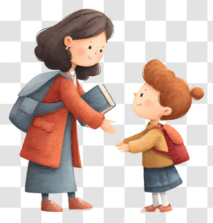 Teacher Giving Book To Student - Teacher And Student Interaction Transparent PNG