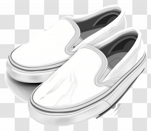 Slip Ons - Stylish White Slip-On Casual Sneakers Transparent PNG