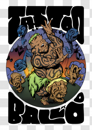 Tattoo Balloo - Tattooed Dancer Illustration Transparent PNG
