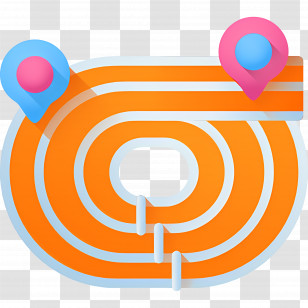 Race Track - Running Track With Markers Transparent PNG