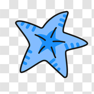 Icon - Blue Starfish In The Ocean Transparent PNG
