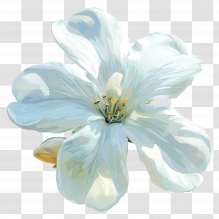 Jasmine Flower - Elegant White Flower Illustration Transparent PNG