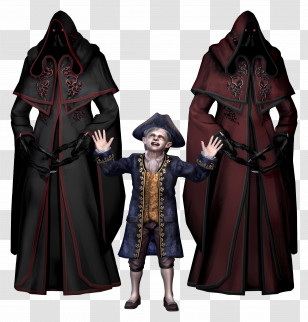 Resident Evil - Mysterious Hooded Figures With Child Transparent PNG