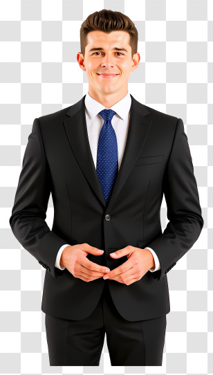 Businessman Offering Something - Friendly Young Man In Suit Transparent PNG