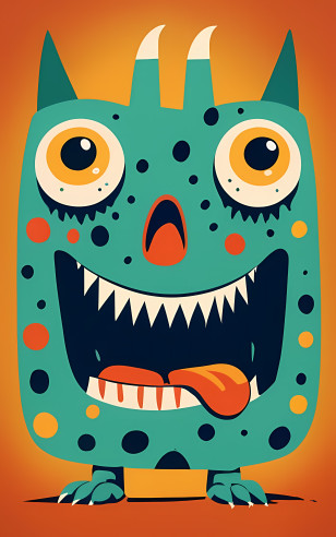 Cartoon Monster - Colorful Cartoon Monster Illustration Transparent PNG