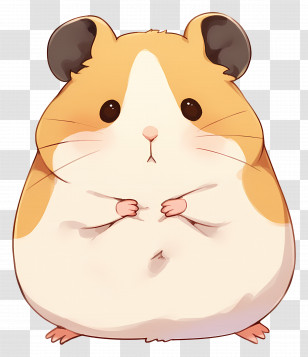 Cute Chubby Hamster - Adorable Hamster Illustration Transparent PNG