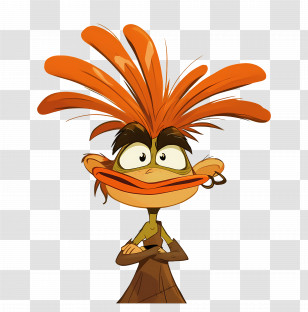 Anxiety - Orange Hair Cartoon Character Transparent PNG
