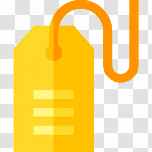 Price Tag - Yellow Tag For Merchandise Transparent PNG