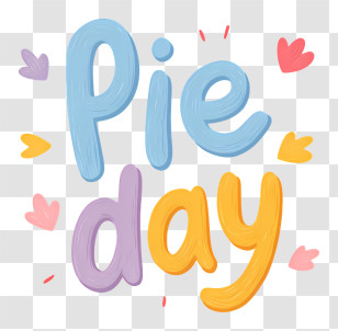 Pie Day - Playful Blue Pie Day Doodle Transparent PNG