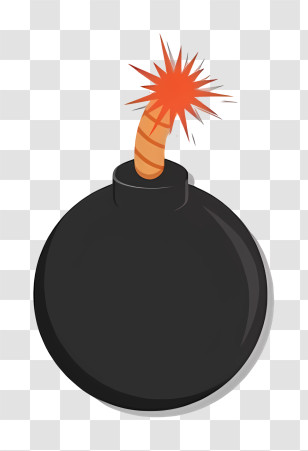 Timer Bomb - Cartoon Bomb With Lit Fuse Transparent PNG