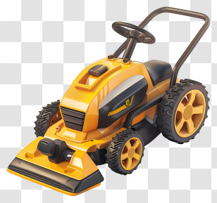 Lawn Mower - Yellow Lawn Mower For Yard Maintenance Transparent PNG