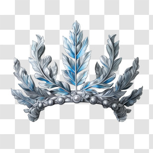 Silver Leaves Crown
 - Silver Crown With Leaf Design Transparent PNG
