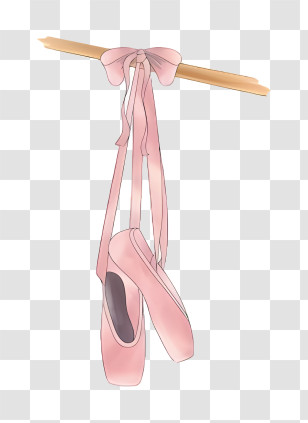 Ballet Shoes - Hanging Pink Ballet Shoes Transparent PNG