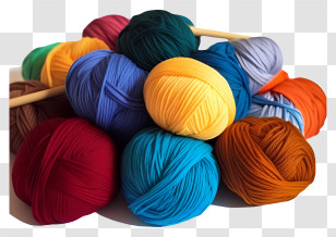 Wool Yarn - Colorful Yarn Balls For Knitting Projects Transparent PNG