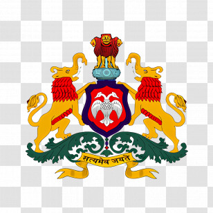 Karnataka Lolgo - Coat Of Arms Emblem Transparent PNG