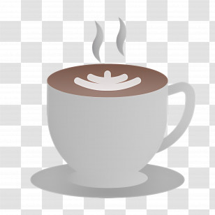 Cappuccino Coffee - Steaming Hot Coffee Cup Illustration Transparent PNG