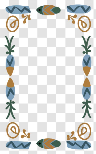 Cartoon - Decorative Frame With Patterns Transparent PNG