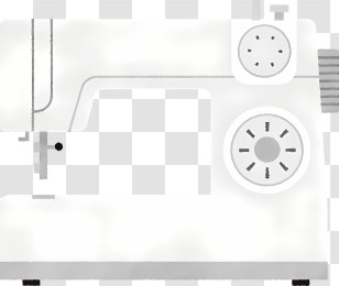 Cartoon - White Sewing Machine Transparent PNG