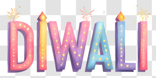 Happy Diwali - DIWALI Candle Light Letters Transparent PNG