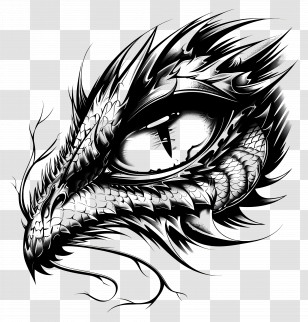 Dragon Tattoo - Dragon Eye With Scales Transparent PNG