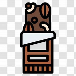 Protein Bar - Nutty Chocolate Bar Transparent PNG