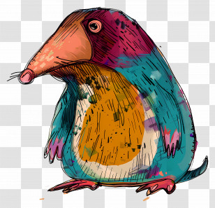 Mole - Colorful Cartoon Animal Transparent PNG