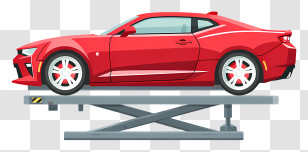 Car Repair Shop - Sleek Red Sports Car Transparent PNG