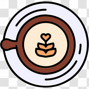 Cappuccino Coffee - Coffee Cup With Latte Art Transparent PNG