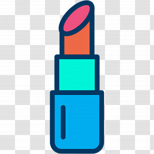 Lipstick - Lipstick Illustration In Blue Case Transparent PNG