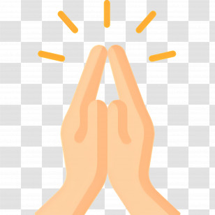 Praying Hands - Praying Hands Emoji Illustration Transparent PNG