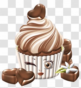 Cupcake Ice Cream Chocolate Tart Frosting & Icing - Dairy Product Transparent PNG