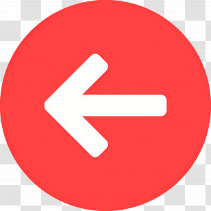 Red Arrow - Bright Red Arrow Symbol Within A Circle Transparent PNG
