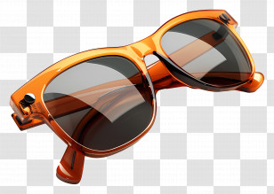 Sunglass Design - Trendy Orange Sunglasses For Summer Transparent PNG