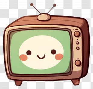 World Television Day - Happy Vintage Television Cartoon Design Transparent PNG