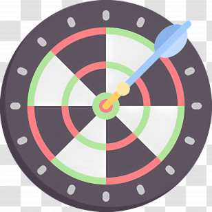 Dart Board - Dartboard And Dart Illustration Transparent PNG