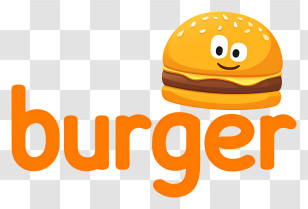 Burger Restaurant Logo - Smiling Burger Logo Transparent PNG