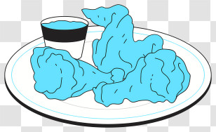 Fried Chicken - Plate Of Fried Chicken Transparent PNG