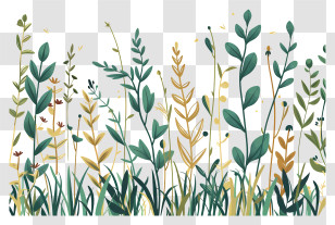 Grass - Illustration Of Grass And Plants Transparent PNG